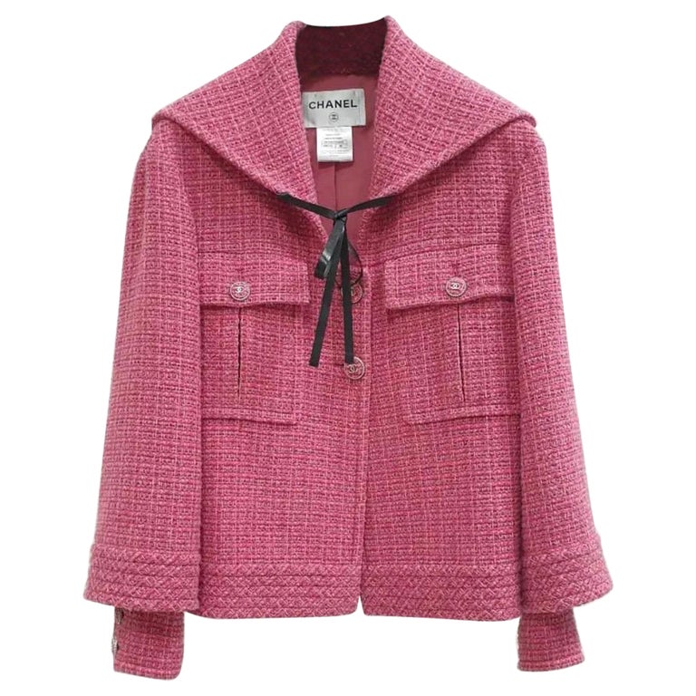 Pink Tweed Jacket - 98 For Sale on 1stDibs
