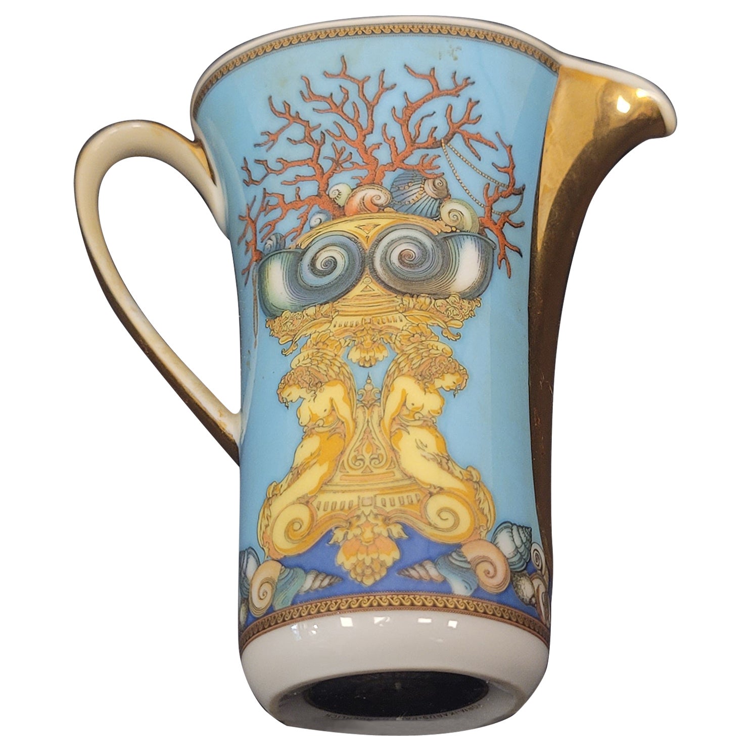 Rosenthal  Pichet en porcelaine bleue conçu par Versace