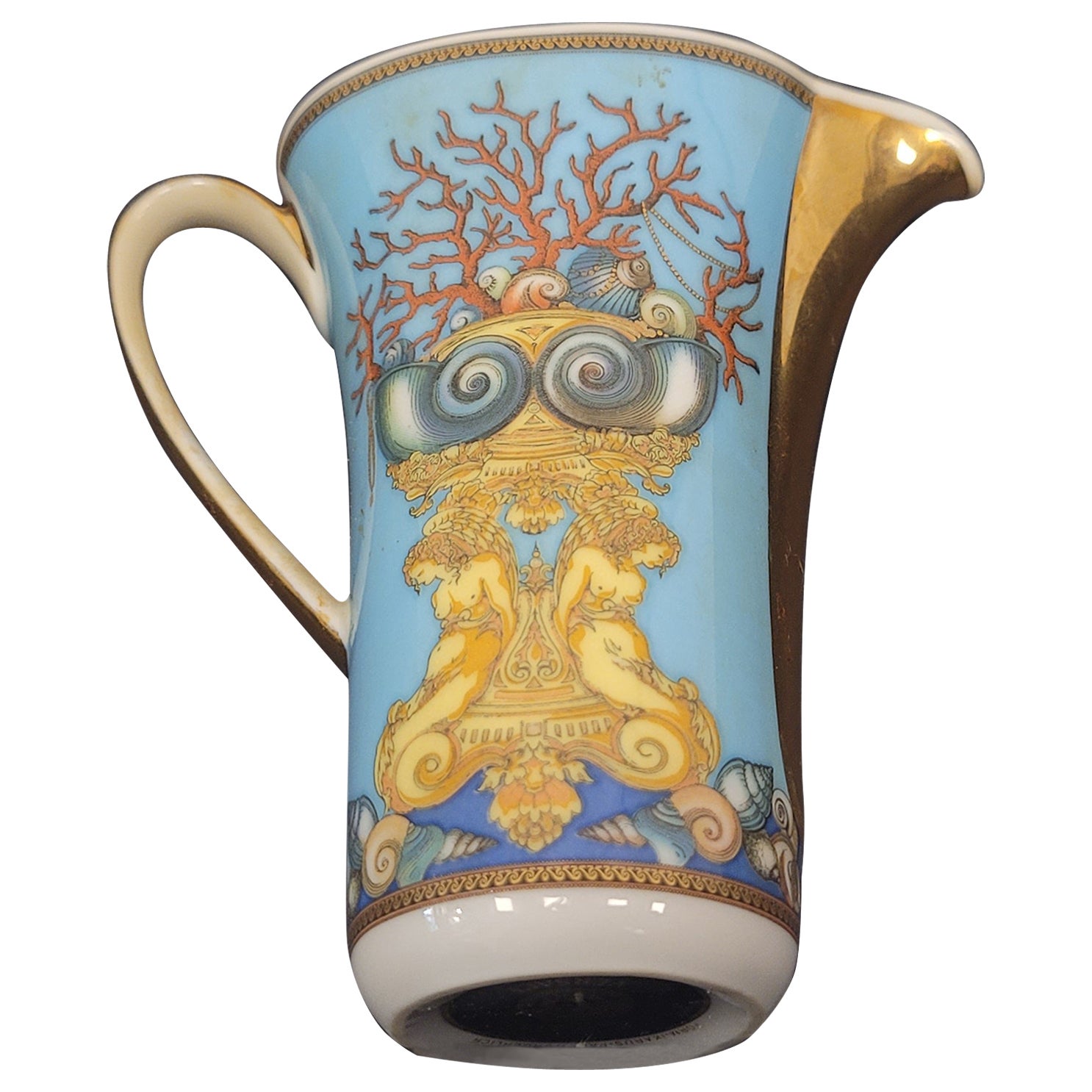 Rosenthal  Bleu Porcelain jug designed by Versace  For Sale