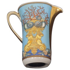 Vintage Rosenthal  Bleu Porcelain jug designed by Versace 
