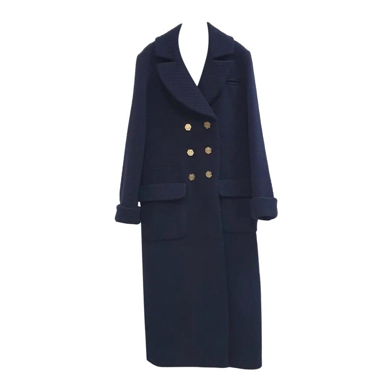 Chanel Double Breasted Wool Coat - 13 For Sale on 1stDibs