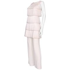Vintage Harrods White Crepe Pant Suit