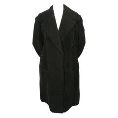 Used CELINE by PHOEBE PHILO black shearling coat