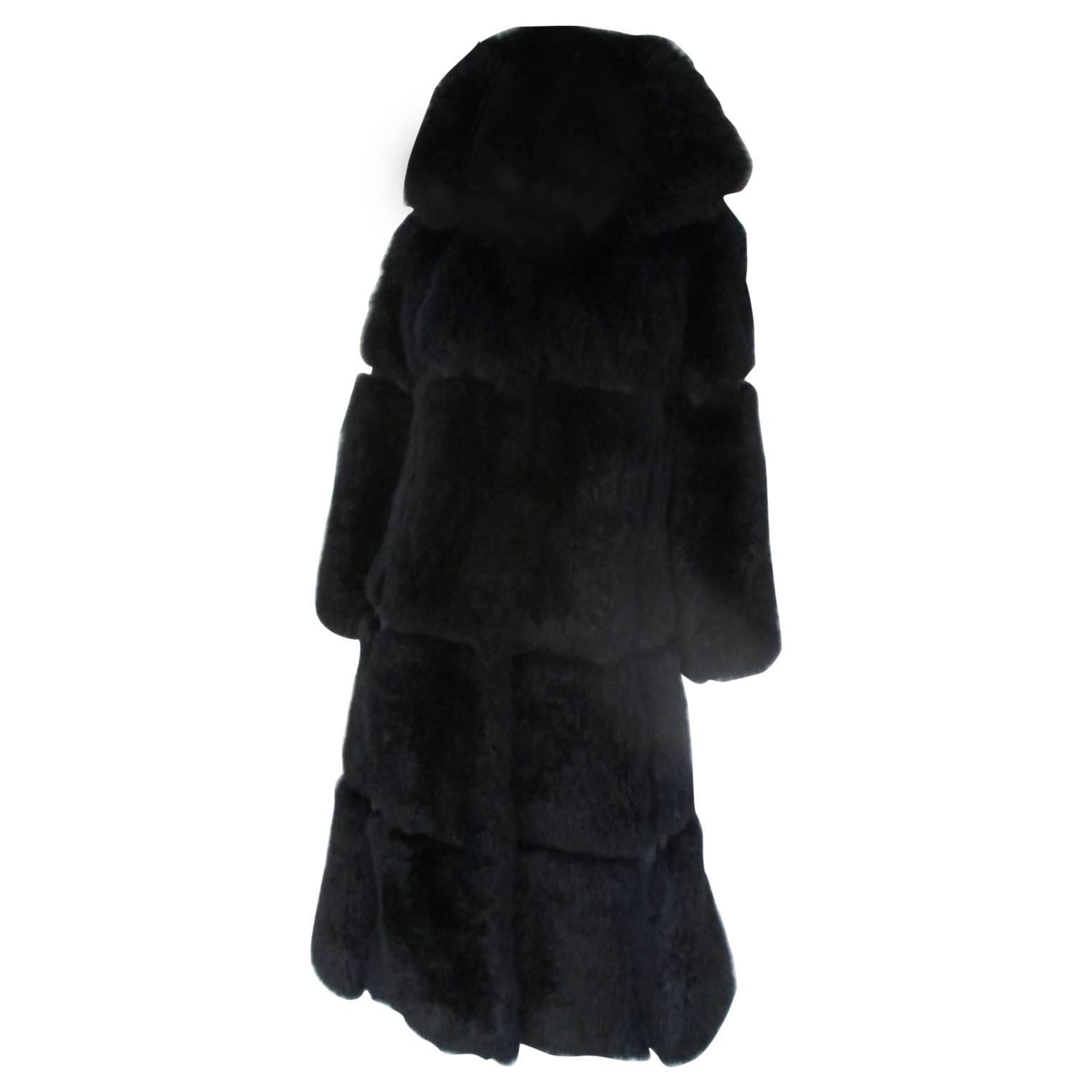 Pierre Balmain Dark Blue Fur Coat For Sale at 1stDibs balmain fur