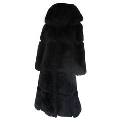 Vintage Pierre Balmain Dark Blue Fur Coat
