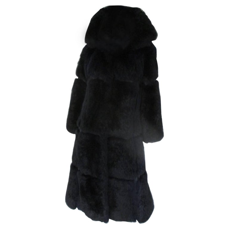 Pierre Balmain Dark Blue Fur Coat For Sale at 1stDibs | balmain fur coats,  pierre balmain fur coat