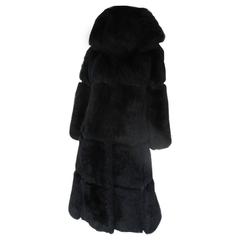 excellent "pierre balmain" dark blue fur coat 10