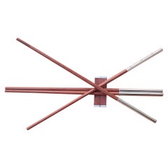 Exceptional Hermès Set of 2 pairs of Chopsticks in wood