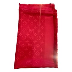 Étole rouge monogramme Louis Vuitton