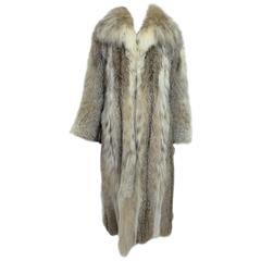 Full length natural lynx fur coat Aladino Stefani San Francisco 1980s 2
