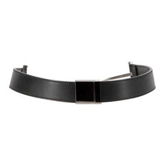 Gucci Black Leather Horse-bit Accent Belt