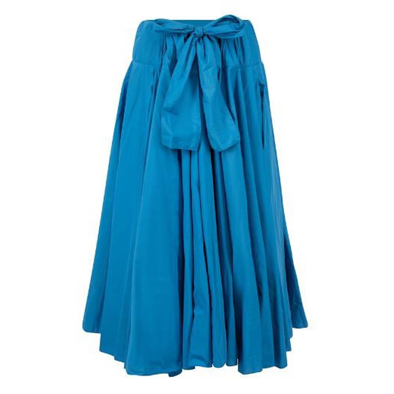 Maison Rabih Kayrouz Blue Midi Full Skirt Size S For Sale