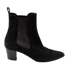 Gucci Black Pointed-Toe Suede Boots Size IT 38
