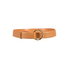 Used Loro Piana Brown Leather Ring Fastening Belt