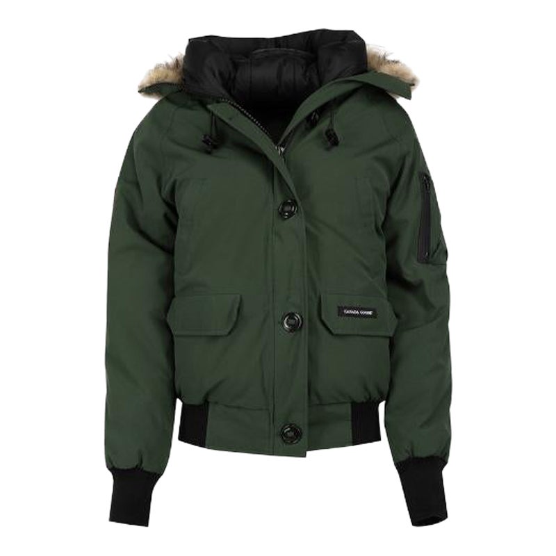 Canada Goose Green Fur Trim Chilliwack Down Jacket Size M