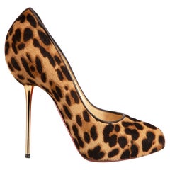 Christian Louboutin Brown Leopard Ponyhair Heels Size IT 36.5