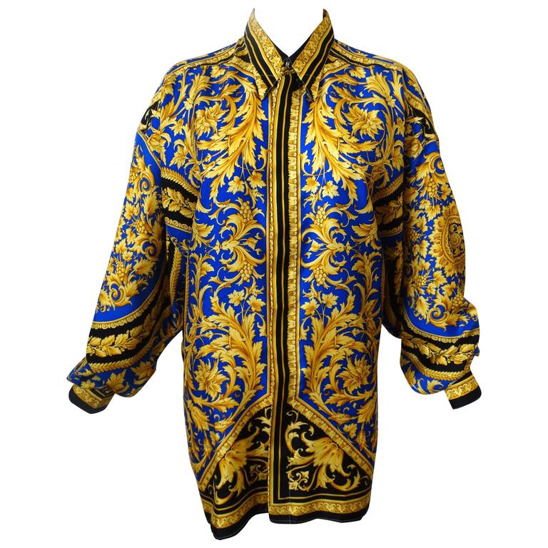 1994 VERSACE CLASSIC V2 Silk Shirt BAROCCO print at 1stDibs | versace ...