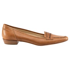 Emma Hope Brown Leather Cutout Pumps Size IT 40