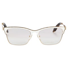 Victoria Beckham White Metal Frame Reading Glasses