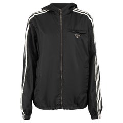 Prada Prada X Adidas Veste de survêtement en nylon noir Taille L