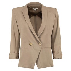 Used Helmut Lang Beige Double Breasted Blazer Size XS
