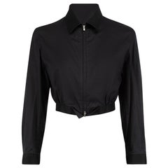 Yohji Yamamoto Vintage Black Zip Up Cropped Jacket Size S