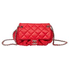 Chanel - Chain Around Messenger Red Quilted Leather