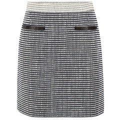 Used Proenza Schouler Leather Trim Woven Mini Skirt Size M