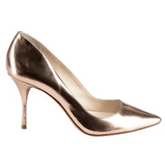 Used Sophia Webster Rose Gold Patent Point Toe Pumps Size IT 38