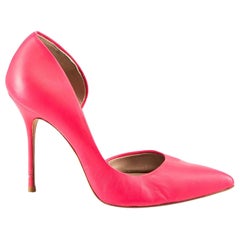 Kurt Geiger Neon Pink Leather Pointed Toe Pumps Size IT 39