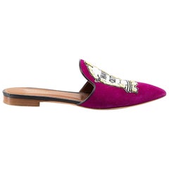 Malone Souliers Purple 'Way Out' Suede Mules Size IT 39