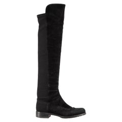 Stuart Weitzman Black Suede 5050 Knee High Boots Size US 5