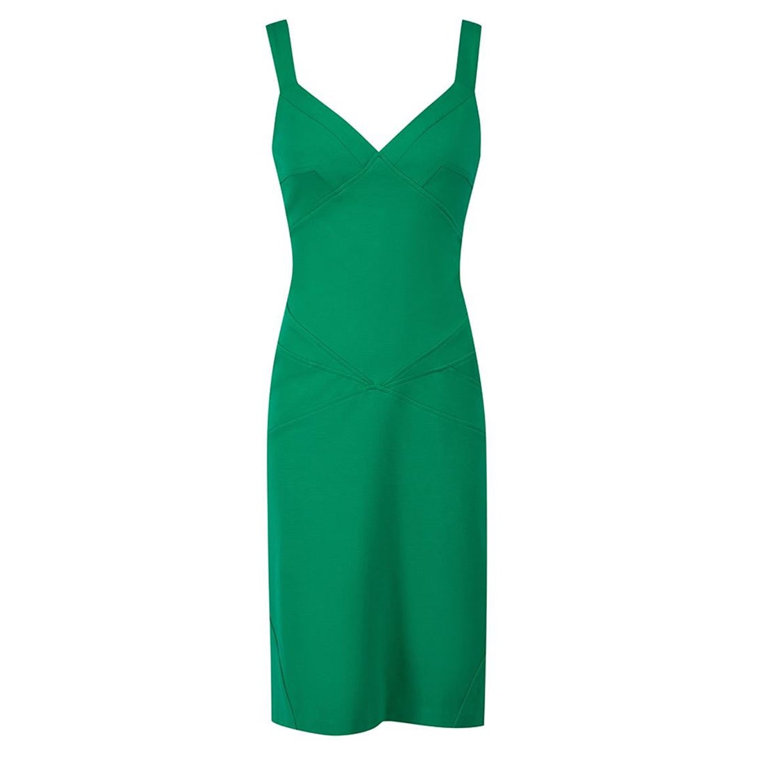 Diane Von Furstenberg Green Benny Bodycon Dress Size S For Sale