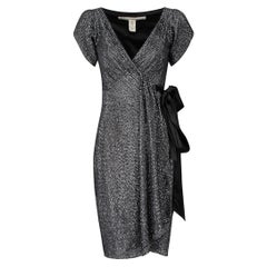 Diane Von Furstenberg Black Silk Wrap Dress Size XS