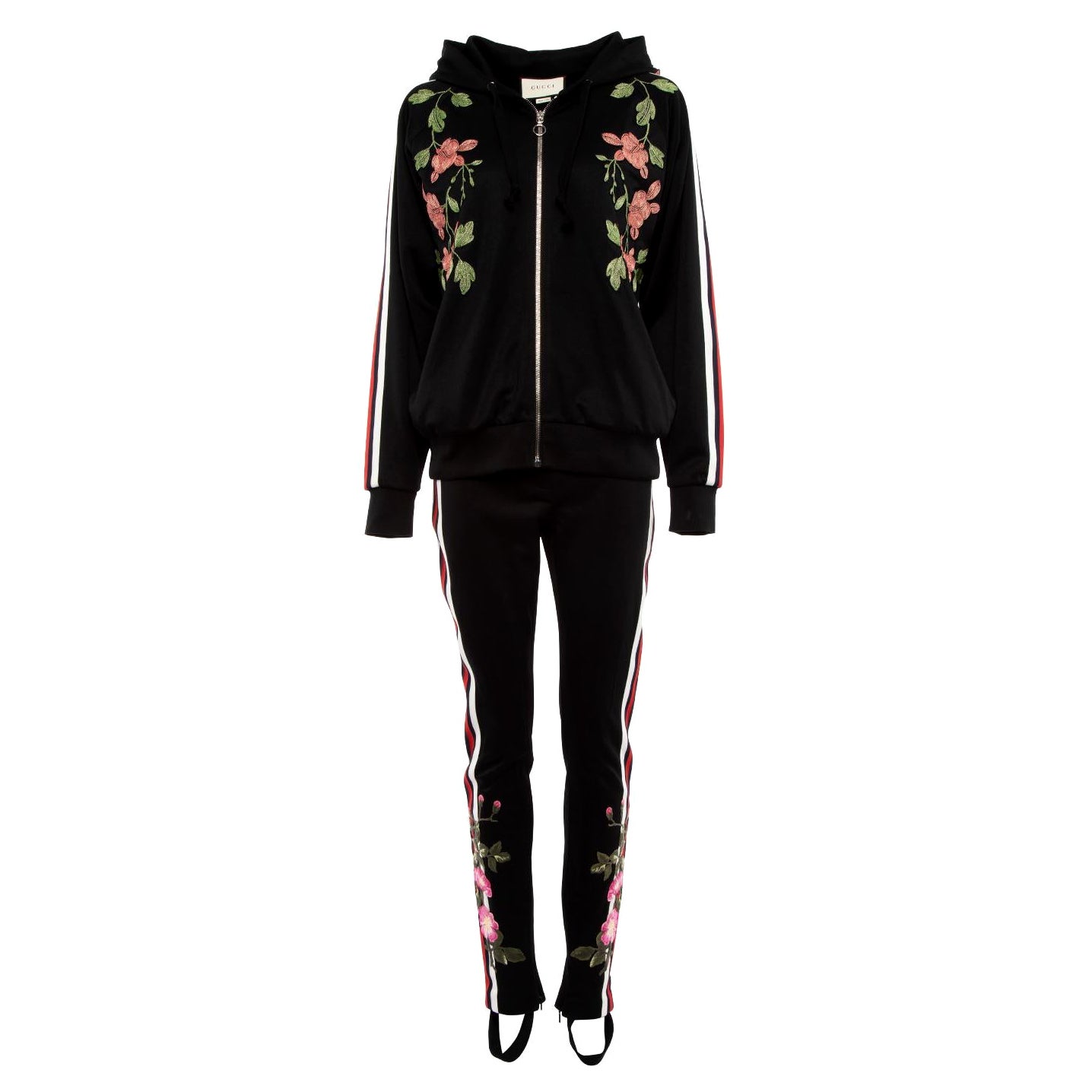 Gucci Embroidered Track Jacket and Jodpers Set Size S For Sale