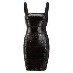 BCBG Max Azria Black Sequinned Bandage Mini Dress Size S