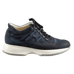 Hogan Navy Suede Interactive Trainers Size IT 37.5
