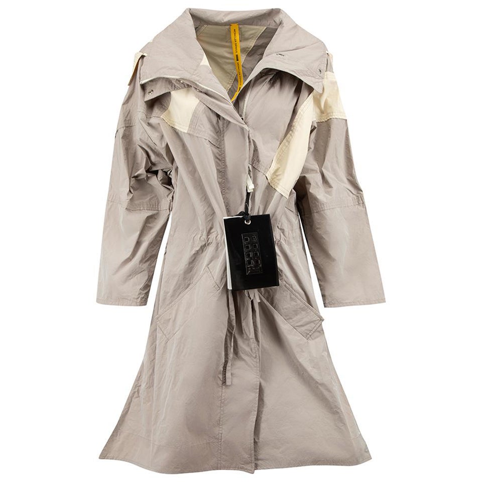 Moncler Moncler Genius Grey 1952 Freesia Long Raincoat Size XS For Sale