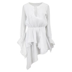 Alexandre Vauthier White Tiered Skirt Mini Dress Size XS