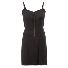 Theory Black Zip Front Sleeveless Mini Dress Size XS