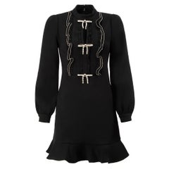 Vintage Self-Portrait Black Embellished Mini Dress Size XXS