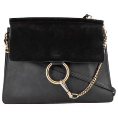 Used Chloé Black Leather Faye Crossbody Bag