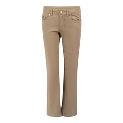 Used Roberto Cavalli Light Brown Flared Trousers Size XS