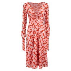 Borgo De Nor Pink Floral Print Tie Front Dress Size M