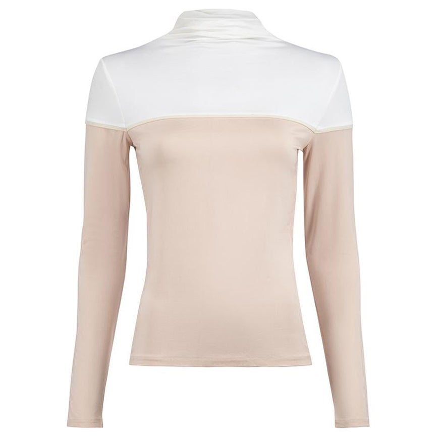 Max Mara Pink Turtleneck Long Sleeve Top Size M For Sale