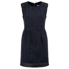 Sandro Blue Tweed Sleeveless Mini Dress Size S