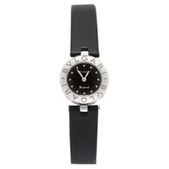 Bvlgari Black Stainless Steel Calf B.zero1 Bz22s Women's Wristwatch 22 mm