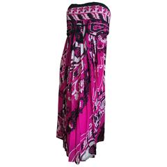 Leonard Paris Silk Empire Style Dress with Attached Belt 12