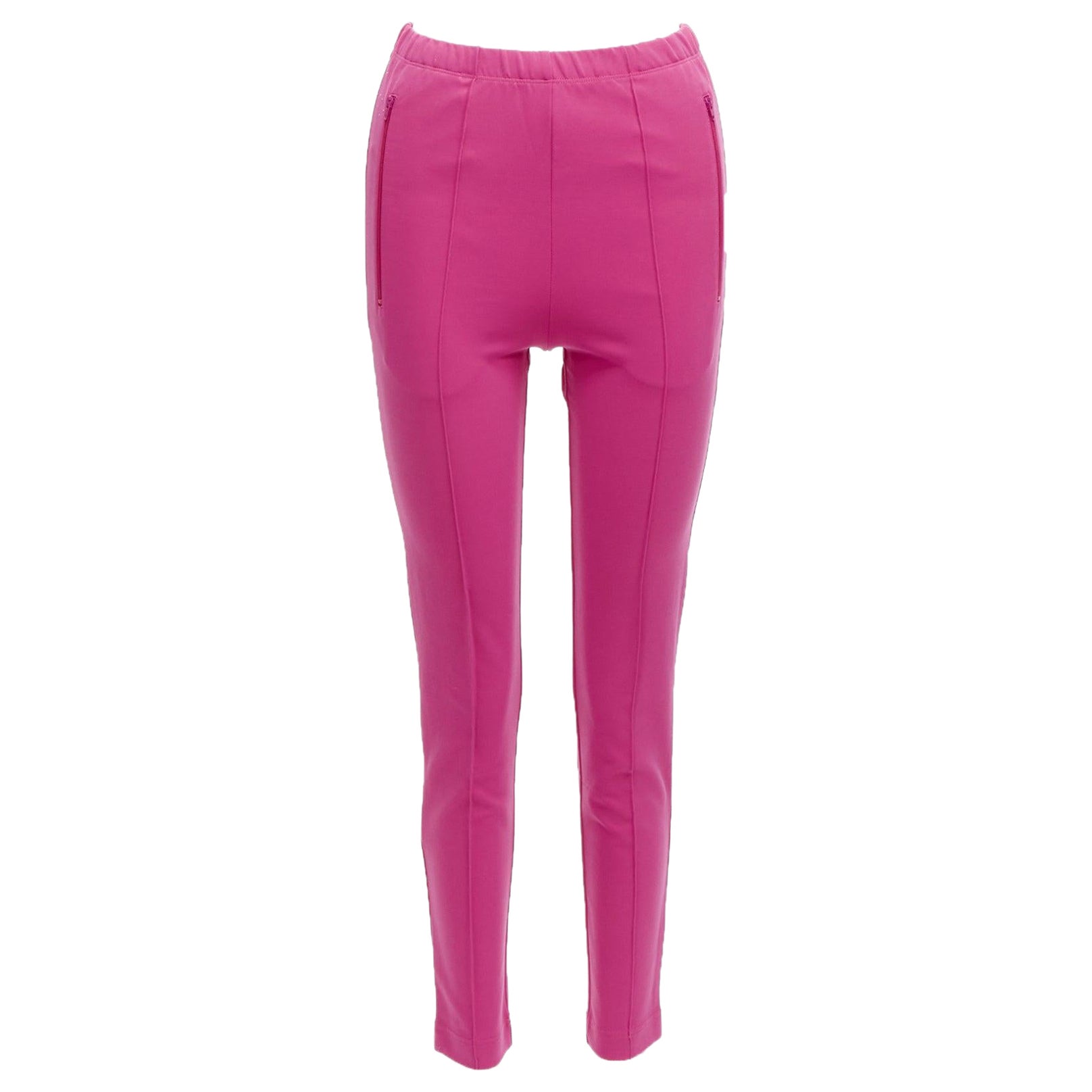 BALENCIAGA Demna 2017 pink zip pockets tapered high waist jogger pants FR36 S For Sale
