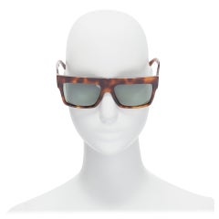 OLD CELINE Phoebe Philo SC1756 ZZ Top brown Havana acetate square sunnies